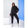 Стильний чорний ангоровий костюм oversize зі стрілками