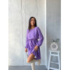 Легка сукня міді принт мілкі квіти на темно-бузковому.